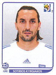 Sotirios Kyrgiakos Greece samolepka Panini World Cup 2010 #166